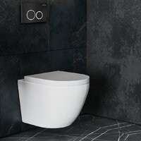 Унитаз подвесной Roxen Antares One Rimless 6 в 1 StounFix Dual Fresh 506495 (кнпка: черный матовый) - Изображение №11 — Chaika Market