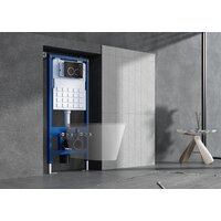 Унитаз подвесной Roxen Antares One Rimless 6 в 1 StounFix Dual Fresh 506495 (кнпка: черный матовый) - Изображение №13 — Chaika Market