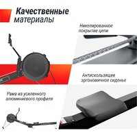 Гребной тренажер Unixfit Air Magnetic Rower-X Black - Изображение №8 — Chaika Market
