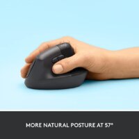Вертикальная мышь Logitech Lift (графит) - Изображение №3 — Chaika Market