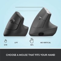 Вертикальная мышь Logitech Lift (графит) - Изображение №8 — Chaika Market