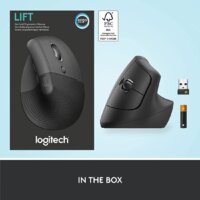 Вертикальная мышь Logitech Lift (графит) - Изображение №7 — Chaika Market