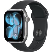 Умные часы Apple Watch Series 11 42 мм (алюминиевый корпус, космический серый/черный, спортивный силиконовый ремешок S/M) — Chaika Market
