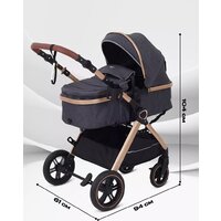 Универсальная коляска Rant Basic Roller Gold RA161 (2 в 1, grey) - Изображение №3 — Chaika Market