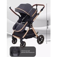 Универсальная коляска Rant Basic Roller Gold RA161 (2 в 1, grey) - Изображение №6 — Chaika Market