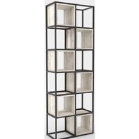 Стеллаж Hype Mebel Грос-2 70x210 (черный/древесина белая) - Изображение №1 — Chaika Market