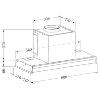 Кухонная вытяжка ZorG Aura 1260 60 S-GS (черный) - Изображение №3 — Chaika Market