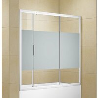 Стеклянная шторка для ванны Aquanet Practic AE10-B-175H150U-CP (прозрачное стекло/шелкография) — Chaika Market