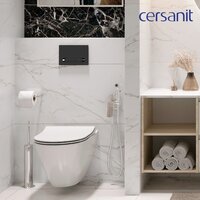 Унитаз подвесной Cersanit City Smart CO DPL EO Slim + Vector 68305 (с кнопкой Estetica черный матовый) - Изображение №3 — Chaika Market