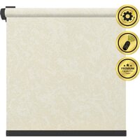 Рулонная электроштора НеоФьюжен Джерси 210х250 правая (светло-бежевый, черная фурнитура) — Chaika Market