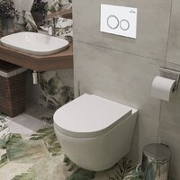 Унитаз подвесной Roxen Antares в комплекте с инсталляцией StounFix Dual Fresh 6 в 1 501501 (кнопка: белый глянец) - Изображение №9 — Chaika Market