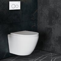 Унитаз подвесной Roxen Antares в комплекте с инсталляцией StounFix Dual Fresh 6 в 1 501501 (кнопка: белый глянец) - Изображение №8 — Chaika Market