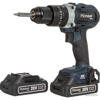 Ударная дрель-шуруповерт Pioneer Tools CID-E2002CB (с 2-мя АКБ, кейс) - Изображение №8 — Chaika Market