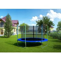 Батут Atlas Sport 312 см - 10ft (с лестницей, внутренняя сетка, синий) - Изображение №5 — Chaika Market