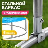 Батут Sundays Favorite Premium 8FT (голубой, с сеткой, с лестницей) - Изображение №4 — Chaika Market