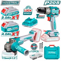  Total TCKLI20273 (шуруповерт, болгарка, 2 АКБ, кейс) — Chaika Market