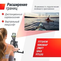 Гребной тренажер Unixfit Air Rower-X Black - Изображение №6 — Chaika Market