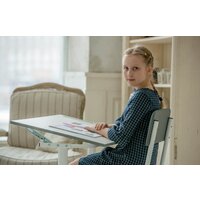 Парта Polini Kids Simple М1 (белый/серый) - Изображение №7 — Chaika Market