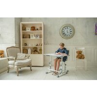 Парта Polini Kids Simple М1 (белый/серый) - Изображение №9 — Chaika Market