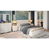 Кровать Трия Скарлет 180x200 (велюр бежевый) - Изображение №3 — Chaika Market