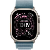 Умные часы Apple Watch Ultra 3 LTE 49 мм (титановый корпус, природный/голубой, текстильный ремешок размера L) - Изображение №2 — Chaika Market