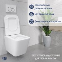 Унитаз подвесной Lauter Square 214903 + GROHE Rapid SL 39504000 (округлая, хром) - Изображение №6 — Chaika Market