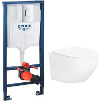 Унитаз подвесной Lauter Sulzdorf + GROHE Rapid SL 39504000 (белый с микролифтом) — Chaika Market