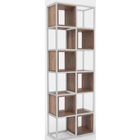 Стеллаж Hype Mebel Грос-2 70x210 (белый/дуб галифакс олово) - Изображение №1 — Chaika Market