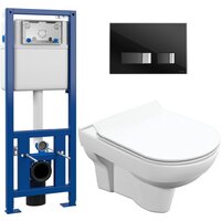 Унитаз подвесной Cersanit City New Clean On + S-IN-MZ-LINK_PRO + P-BU-MOV/Blg/Gl — Chaika Market