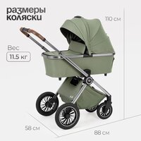Универсальная коляска Tomix Adele 2 в 1 S760/2 (черный) - Изображение №48 — Chaika Market