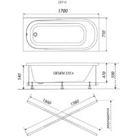 Ванна Triton Дина 170х75 - Изображение №6 — Chaika Market