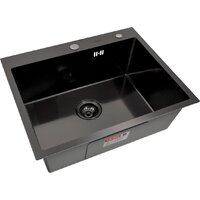 Кухонная мойка ARFEKA Eco AR 600*500 Black PVD Nano Decor Millet Grains — Chaika Market