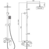 Душевая система  Ledeme L72417 - Изображение №3 — Chaika Market