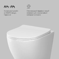 Унитаз подвесной AM.PM Like AquaSpin C801900SC - Изображение №9 — Chaika Market