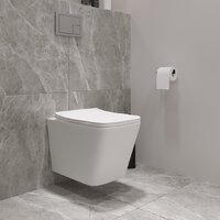 Унитаз подвесной Lauter Square 214903 + GROHE Rapid SL 38772001 (прямоугольная, хром) - Изображение №14 — Chaika Market