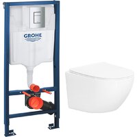 Унитаз подвесной Lauter Sulzdorf + GROHE Rapid SL 38772001 (белый с микролифтом) — Chaika Market