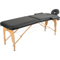 Массажный стол Atlas Sport складной 2-с 60 см деревянный (черный) — Chaika Market