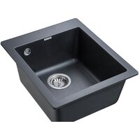 Кухонная мойка Paulmark Kante 40 PM104249-BLM (черный/черный металлик) - Изображение №2 — Chaika Market