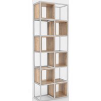 Стеллаж Hype Mebel Грос-2 70x210 (белый/дуб галифакс натуральный) — Chaika Market