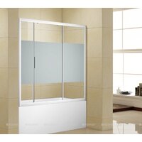Стеклянная шторка для ванны Aquanet Practic AE10-B-155H150U-CP (прозрачное стекло/шелкография) — Chaika Market