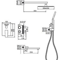 Душевая система  Ledeme L2478-2 - Изображение №2 — Chaika Market