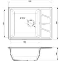 Кухонная мойка GranFest GF-V-680L (песочный) - Изображение №4 — Chaika Market