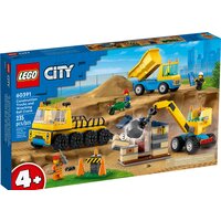 Конструктор LEGO City 60391 Строительные машины и кран с шаром для сноса — Chaika Market