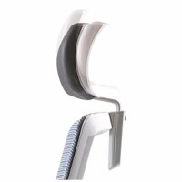 Офисное кресло Bestuhl S30 White Pl с подголовником и рег. подлокотником (черная сетка/серая ткань) - Изображение №5 — Chaika Market
