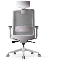 Офисное кресло Bestuhl S30 White Pl с подголовником и рег. подлокотником (черная сетка/серая ткань) - Изображение №13 — Chaika Market