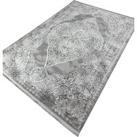 Ковер для жилой комнаты Radjab Carpet Афина Прямоугольник 9017A 12898RK (2x4, Grey/Cream) — Chaika Market