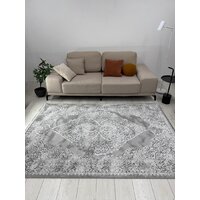 Ковер для жилой комнаты Radjab Carpet Афина Прямоугольник 9017A 12898RK (2x4, Grey/Cream) - Изображение №5 — Chaika Market
