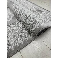 Ковер для жилой комнаты Radjab Carpet Афина Прямоугольник 9017A 12898RK (2x4, Grey/Cream) - Изображение №8 — Chaika Market