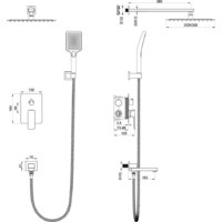 Душевая система  Oliveeka 939003 (хром) - Изображение №3 — Chaika Market