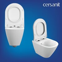 Унитаз подвесной Cersanit City Smart CO DPL EO Slim + Link PRO 68306 (с кнопкой Twins хром глянцевый) - Изображение №5 — Chaika Market
